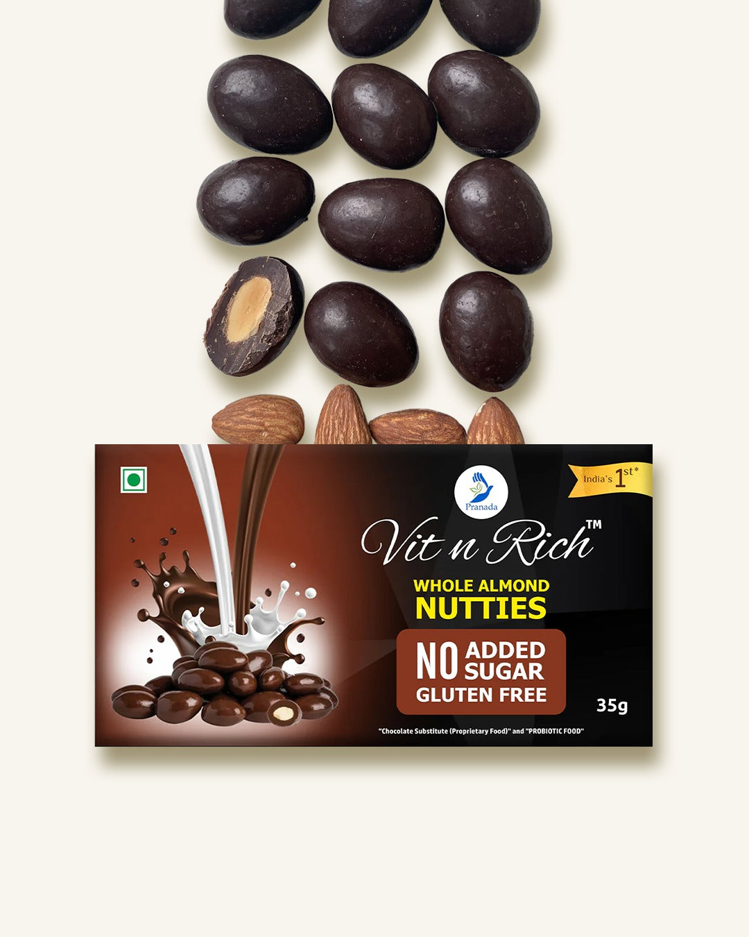 Almond Nutties 35 gms - 0% sugar - Pack Of 2