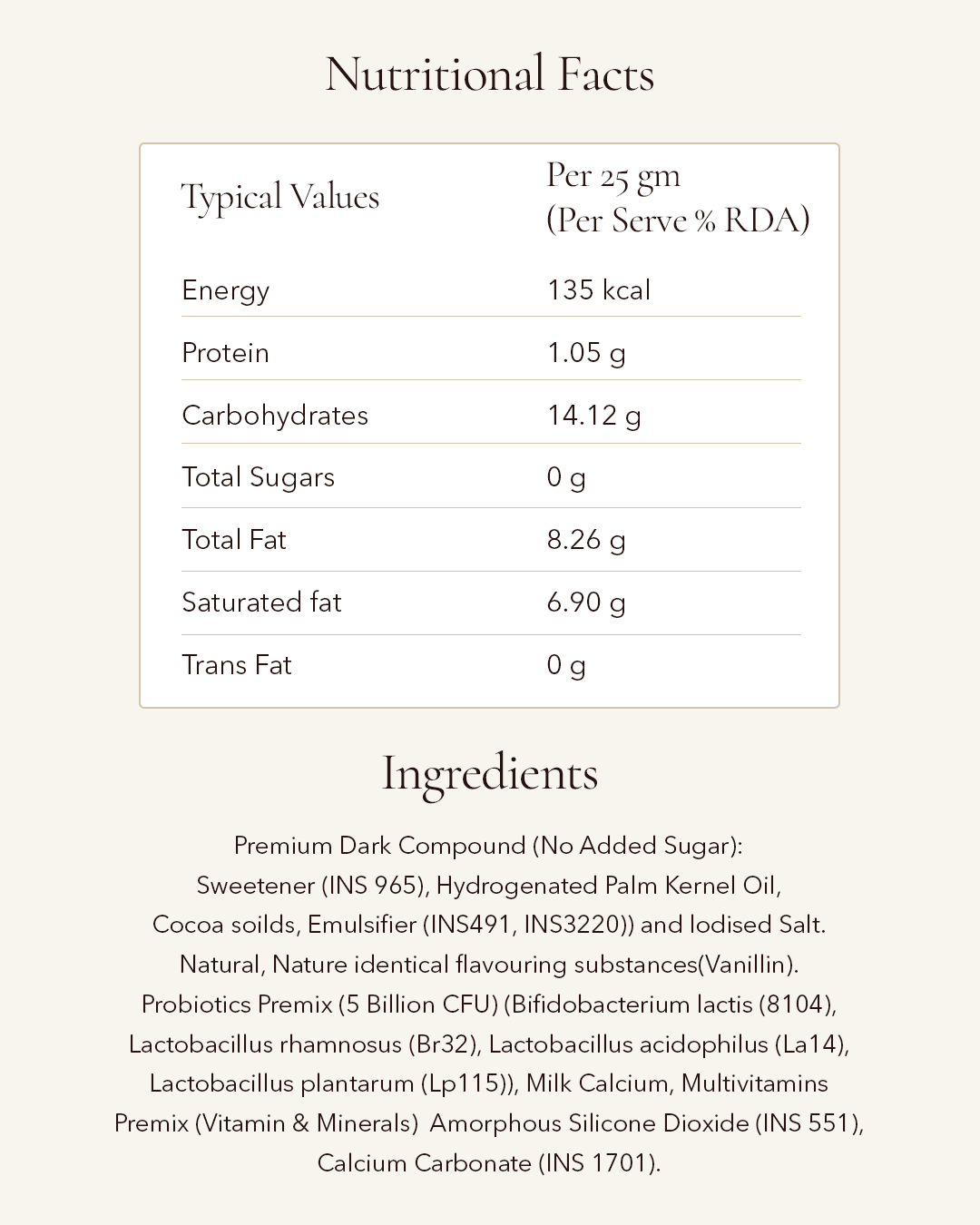 Healthy Cocoa Bar with almonds -50 grams No added Sugar