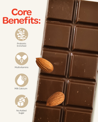 Healthy Cocoa Bar with almonds -50 grams No added Sugar