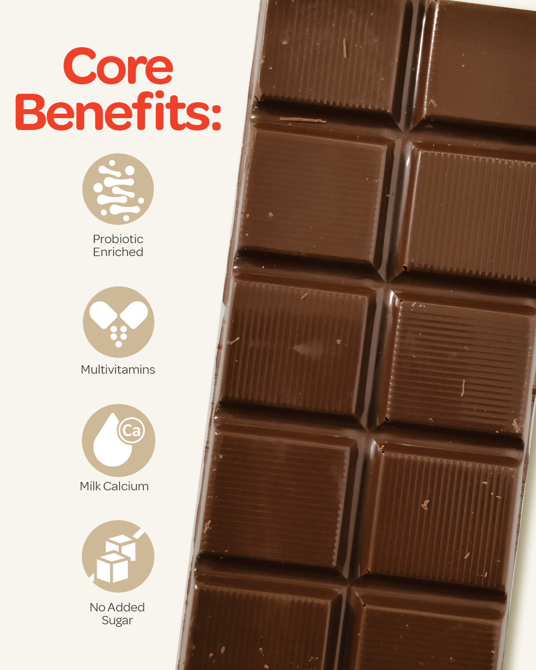 Healthy Cocoa Bar  -50 grams No added Sugar