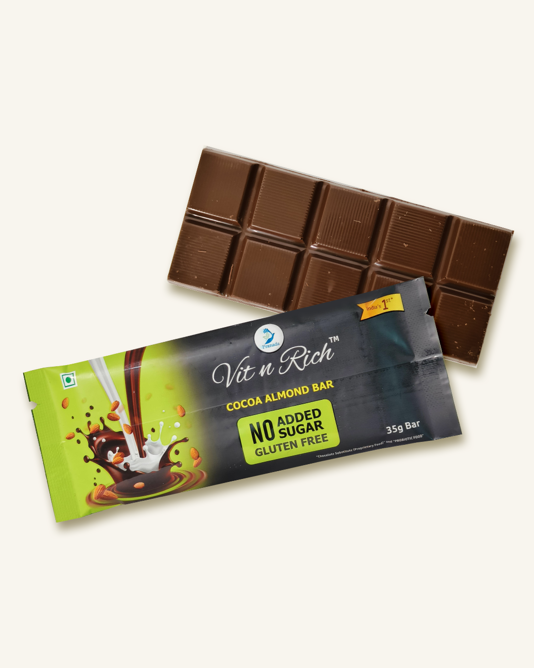 Cocoa Bar with almonds - 15 grams (Pack of 4)