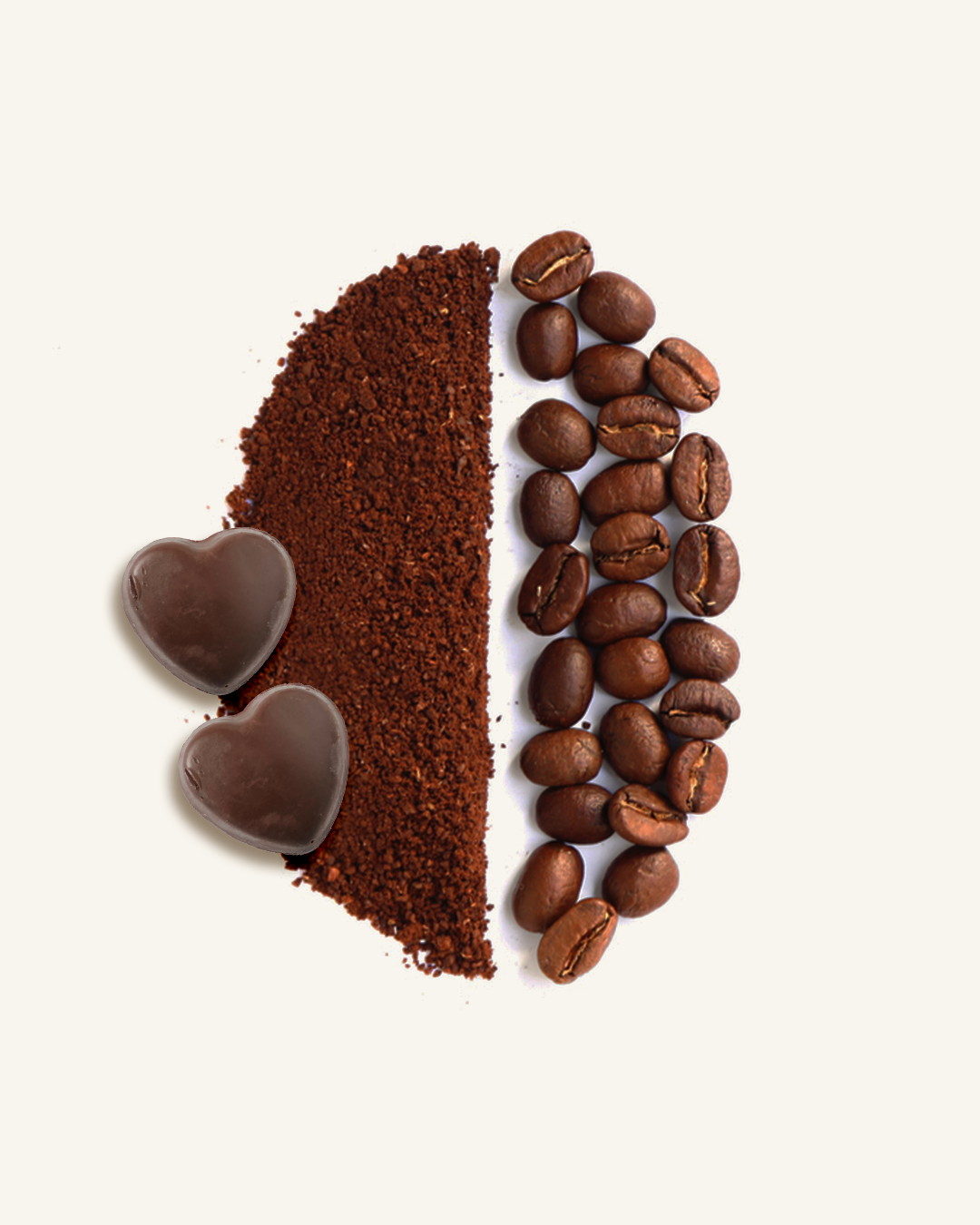 Heart-Shaped Centre-Filled Coffee Choco : No Sugar