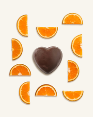 Sweetheart Duo – Coffee & Orange Heart Chocolates