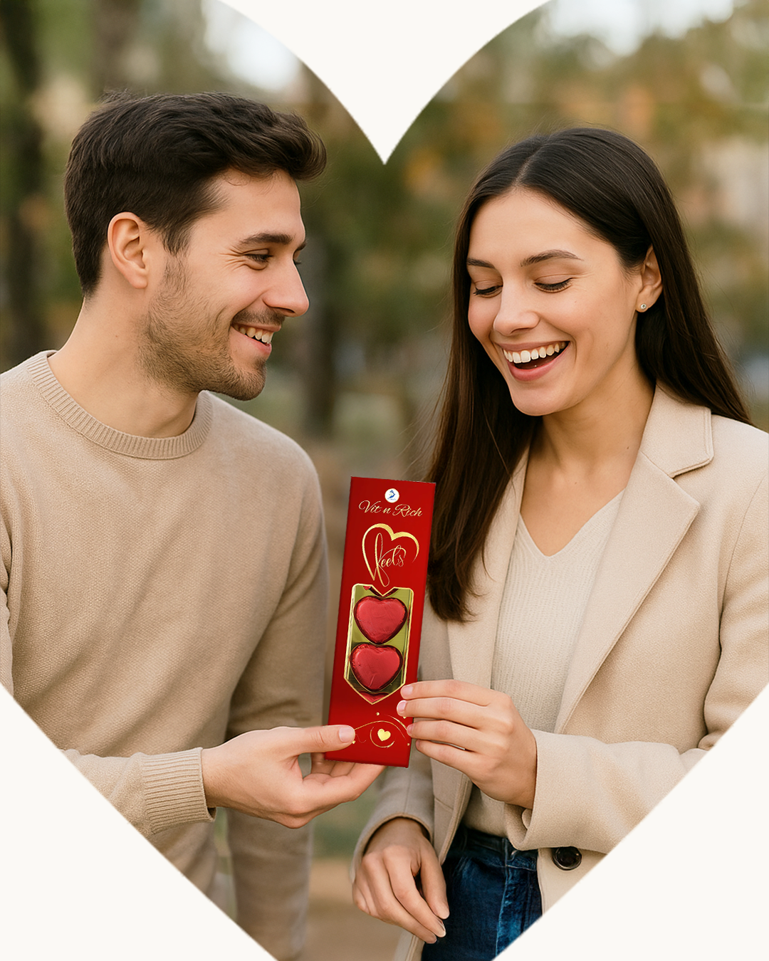 Sweetheart Duo – Coffee & Orange Heart Chocolates