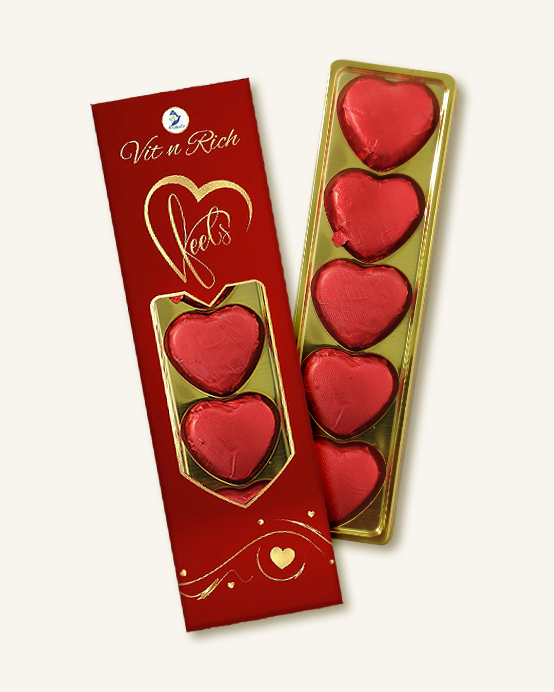 Heart-Shaped Centre-Filled Orange Choco : No Sugar