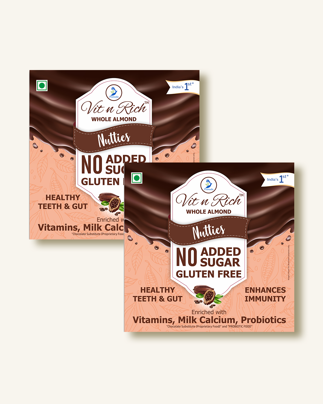 Zero Sugar Almond Nutties 50 gms - Pack Of 2