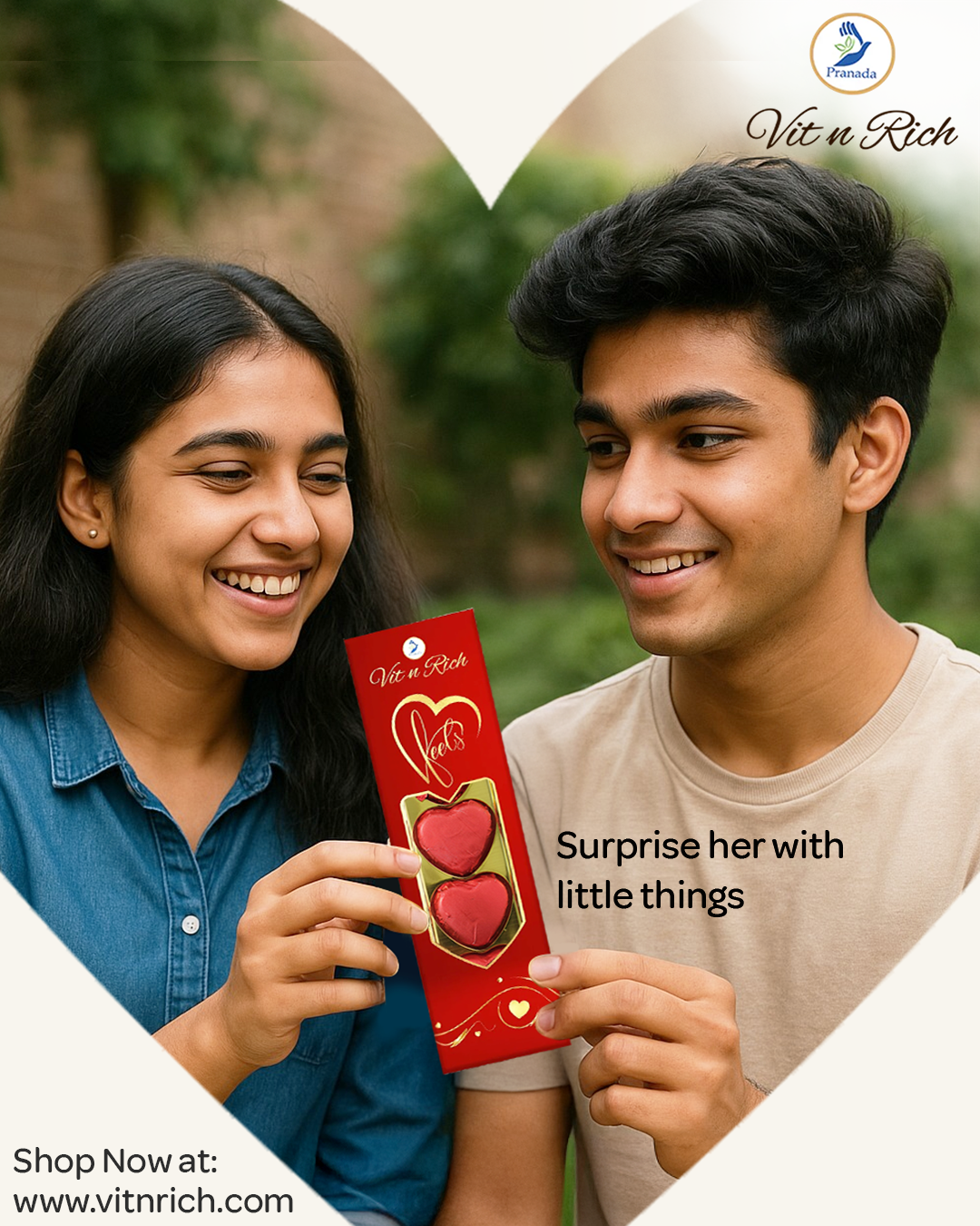 Heart-Shaped Centre-Filled Coffee Choco : No Sugar