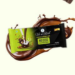Healthy Cocoa Bar with almonds -35 grams (No added Sugar)