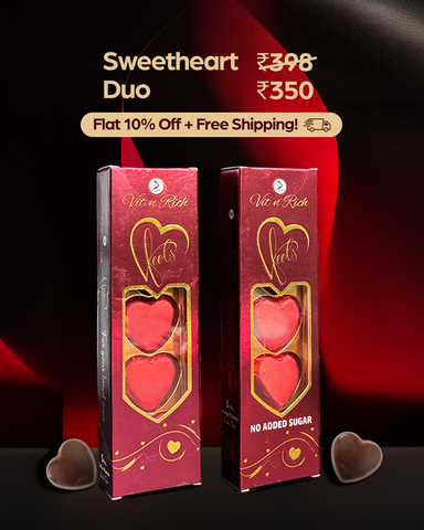 Sweetheart Duo – Coffee & Orange Heart Chocolates (Sugar-Free)