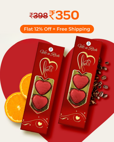 Sweetheart Duo – Coffee & Orange Heart Chocolates (Sugar-Free)