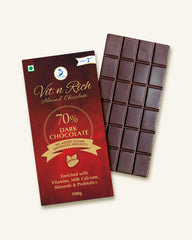 Pure Sugar Free 70% Dark Chocolate 100grams