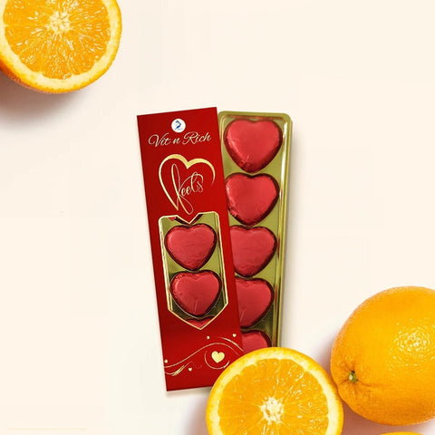 Heart-Shaped Centre-Filled Orange Chocolate (No Sugar) – Buy 1 Get 1 Free (Pack of 2)