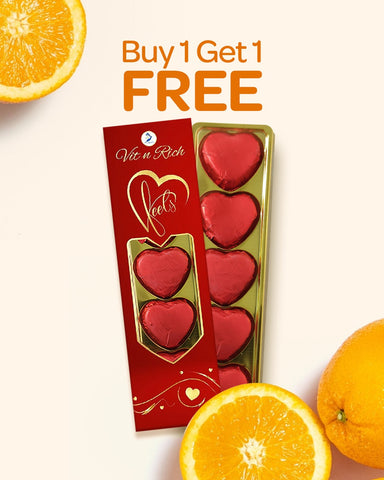 Heart-Shaped Centre-Filled Orange Chocolate (No Sugar) – Buy 1 Get 1 Free (Pack of 2)