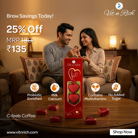 Heart-Shaped Centre-Filled Coffee Choco : No Sugar