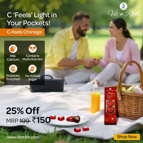 Heart-Shaped Centre-Filled Orange Choco : No Sugar