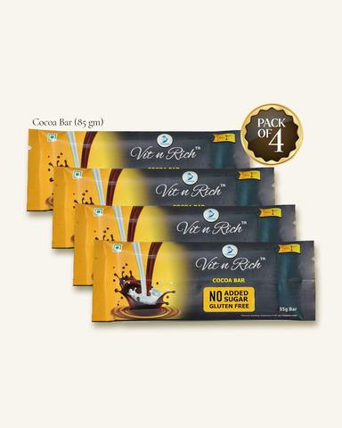 Healthy Cocoa Bar with No Added Sugar - 15 gms (Pack of 4)